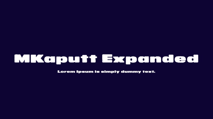 MKaputt Expanded Font