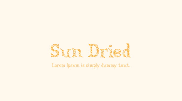 Sun Dried Font