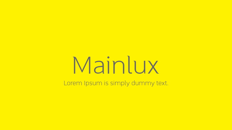 Mainlux Font