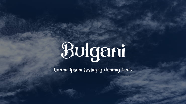 Bulgani Font