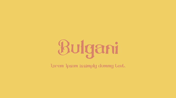 Bulgani Font