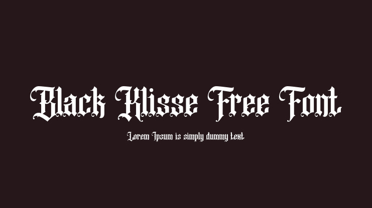 Black Klisse Free Font