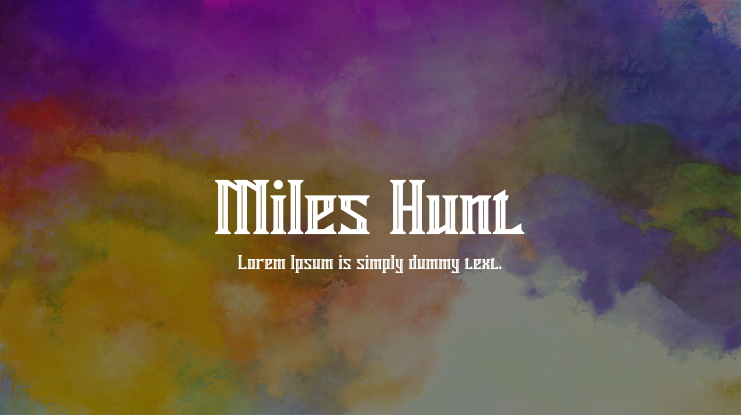 Miles Hunt Font Family