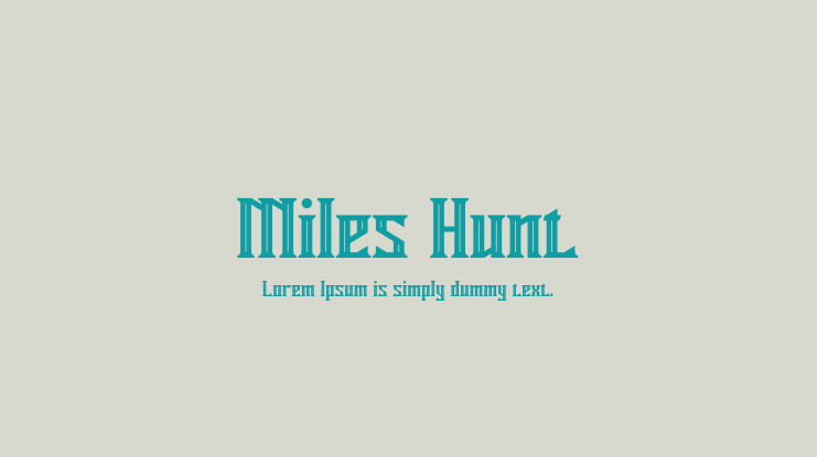 Miles Hunt Font Family