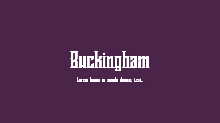 Buckingham Font Family