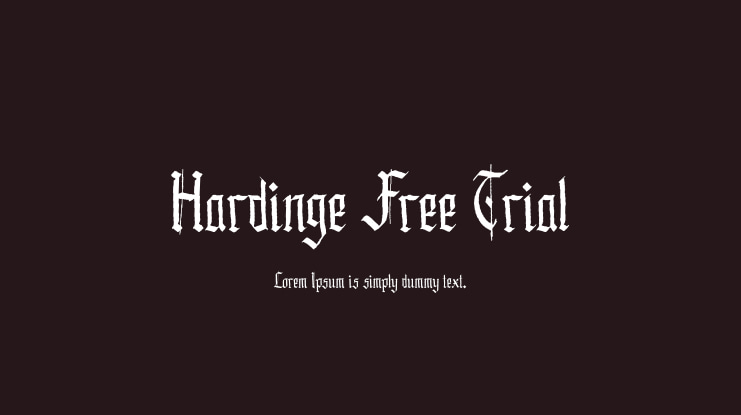Hardinge Free Trial Font