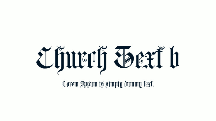 Church Text b Font