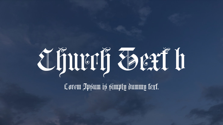 Church Text b Font