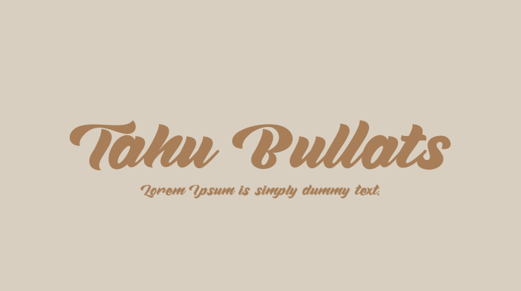 Tahu Bullats Font