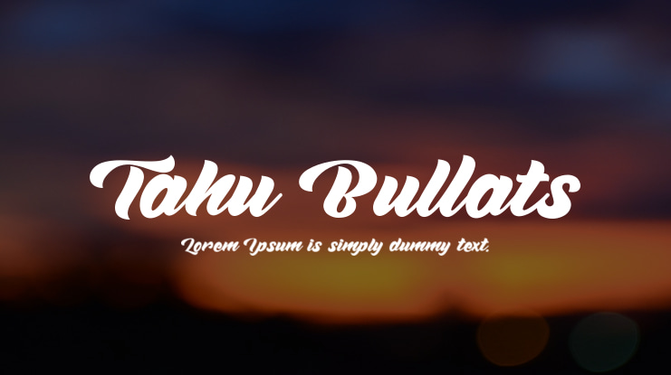 Tahu Bullats Font