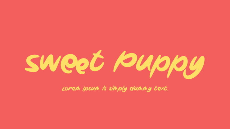 Sweet Puppy Font