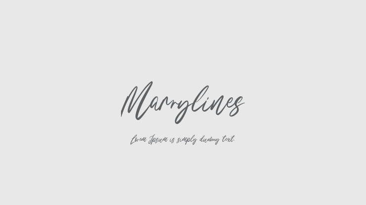 Marrylines Font