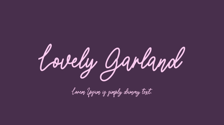 Lovely Garland Font