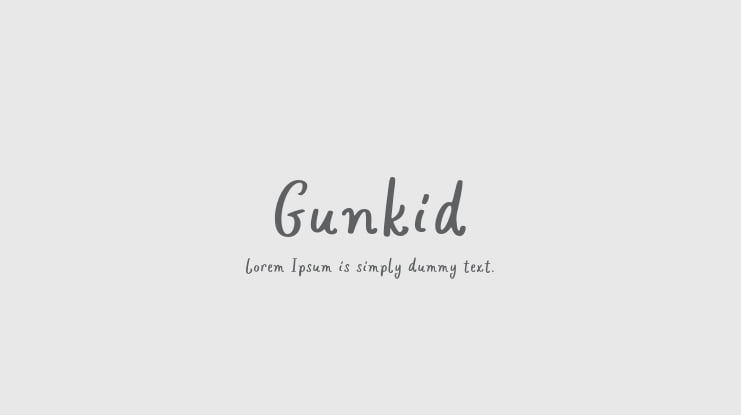 Gunkid Font