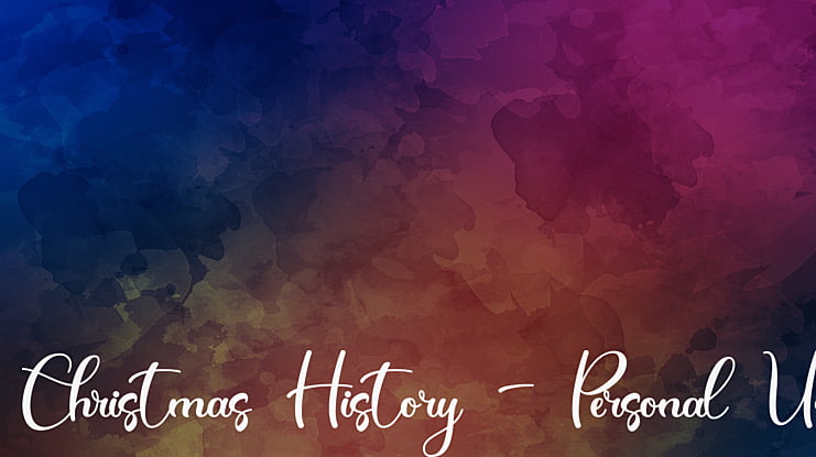 Christmas History - Personal Us Font