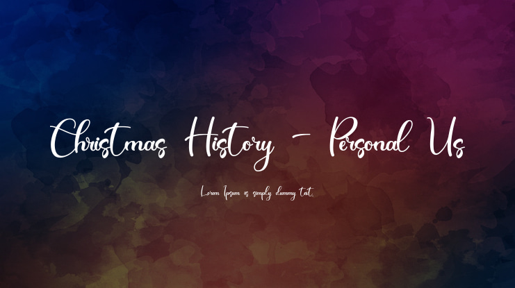 Christmas History - Personal Us Font