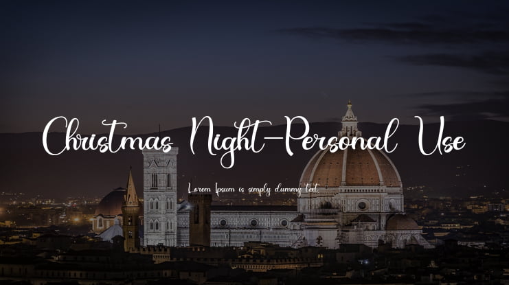 Christmas Night-Personal Use Font