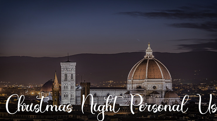 Christmas Night-Personal Use Font