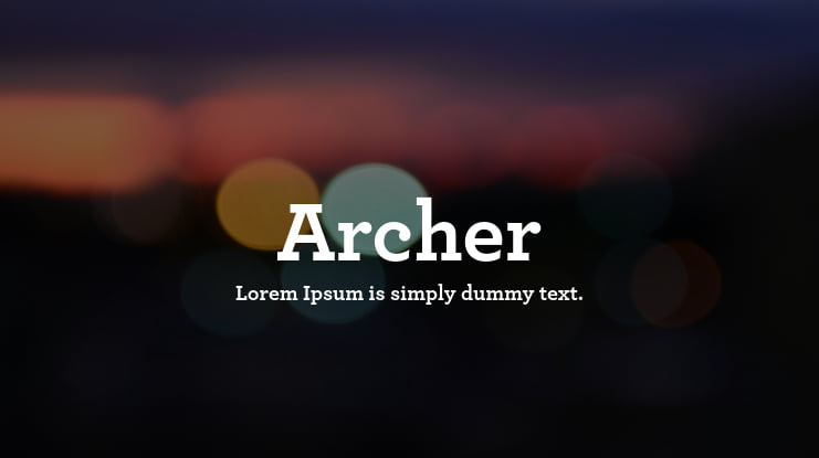 Archer Font Family