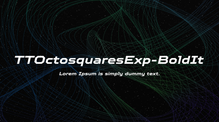TTOctosquaresExp-BoldIt Font Family