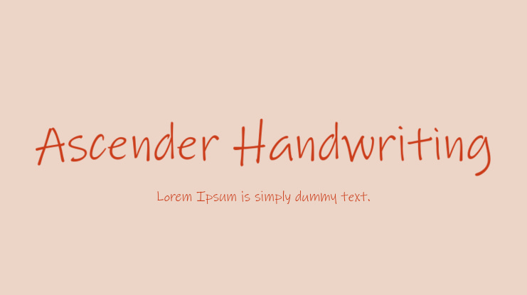 Ascender Handwriting Font