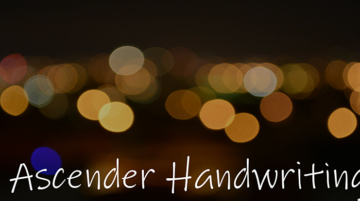 Ascender Handwriting Font