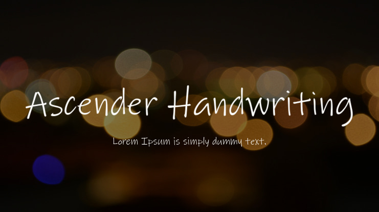 Ascender Handwriting Font