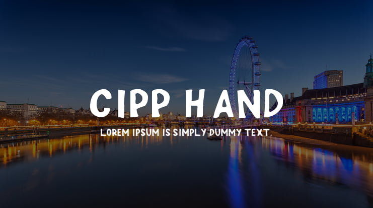 Cipp Hand Font