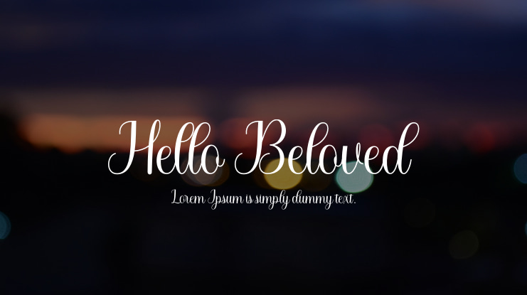 Hello Beloved Font Family