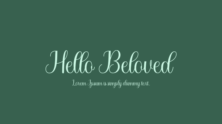 Hello Beloved Font Family