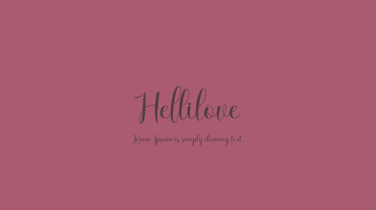 Hellilove Font Family