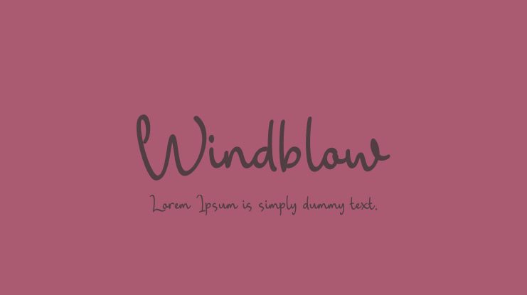 Windblow Font