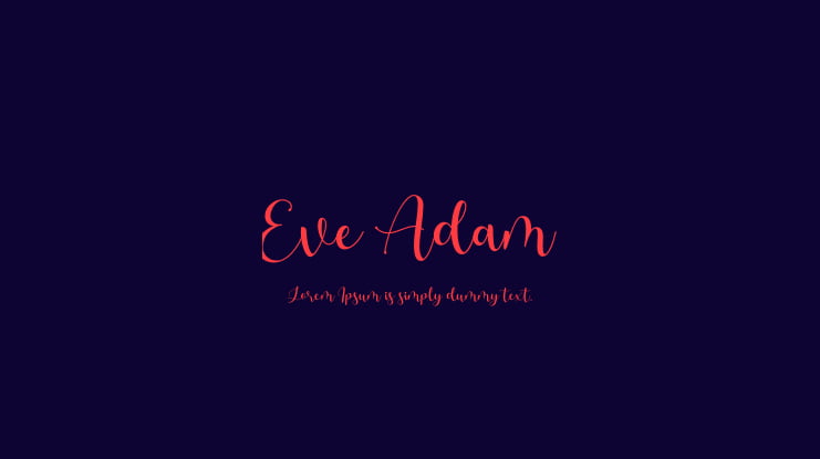 Eve Adam Font