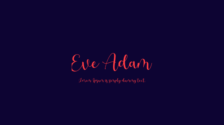 Eve Adam Font