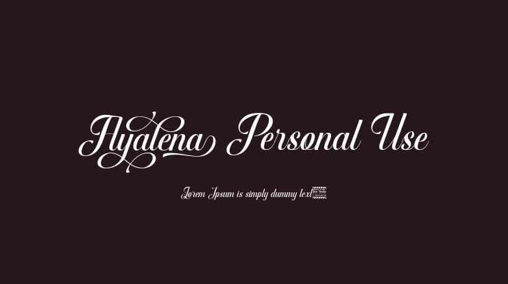 Ayalena Personal Use Font