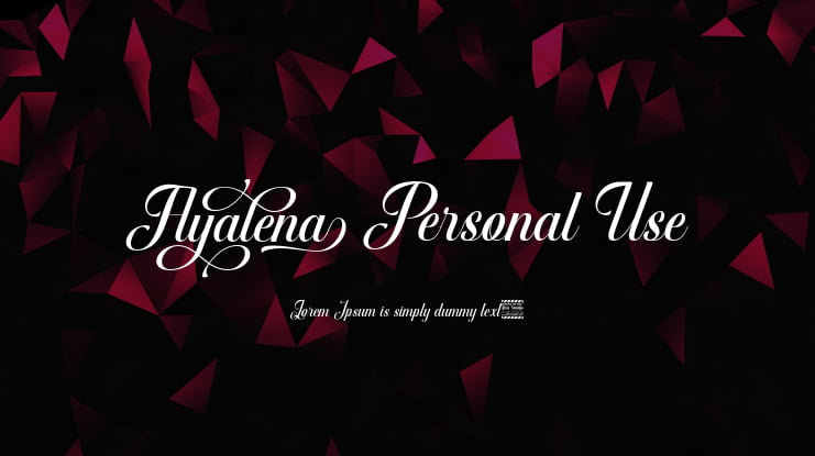 Ayalena Personal Use Font
