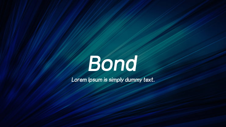 Bond Font