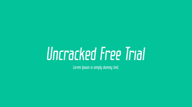 Uncracked Free Trial Font