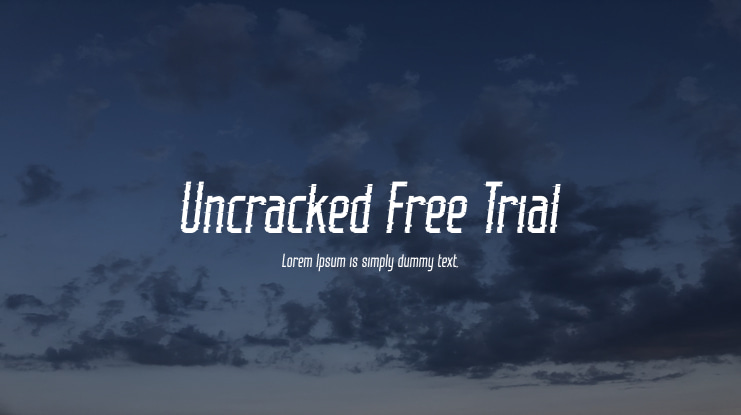 Uncracked Free Trial Font