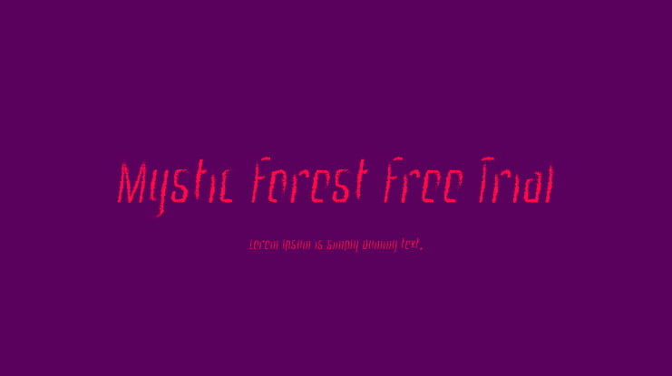 Mystic Forest Free Trial Font