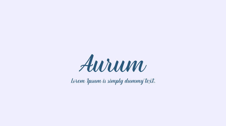 Aurum Font