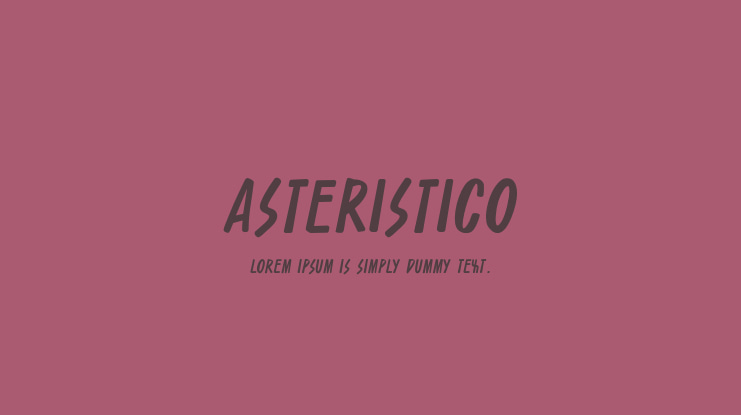 Asteristico Font
