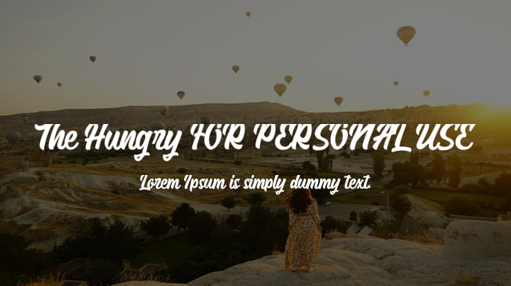 The Hungry FOR PERSONAL USE Font
