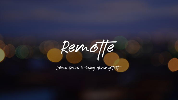Remotte Font