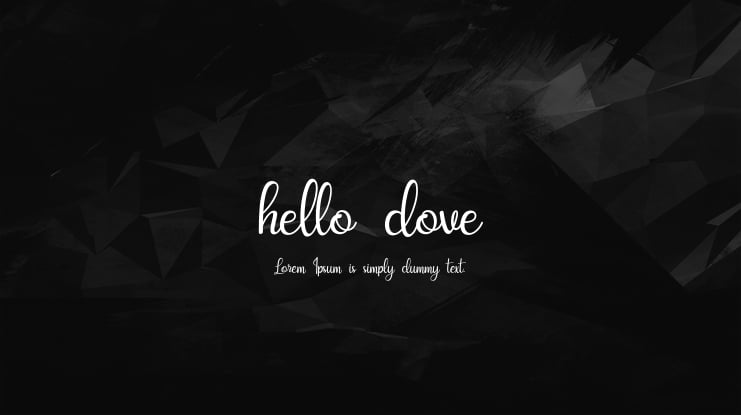 hello dove Font