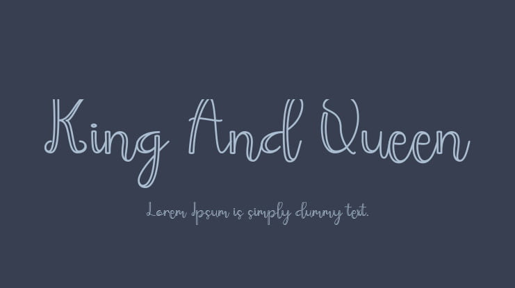 King And Queen Font