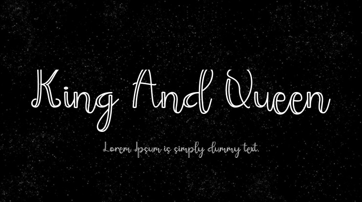 King And Queen Font