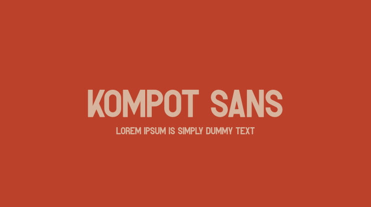 Kompot Sans Font