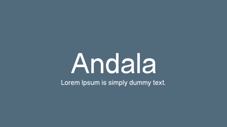 Andala Font Family