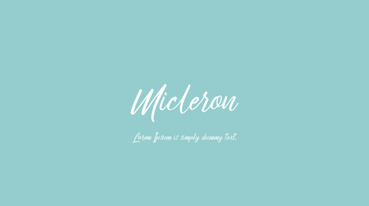 Micleron Font